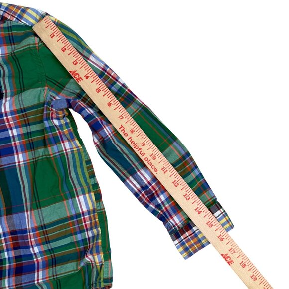 Ralph Lauren Long Sleeve Pony Logo Plaid Button Down Shirt Boys Size 6 - Picture 5 of 6